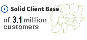 Solid Client Base of 3.38 million customers